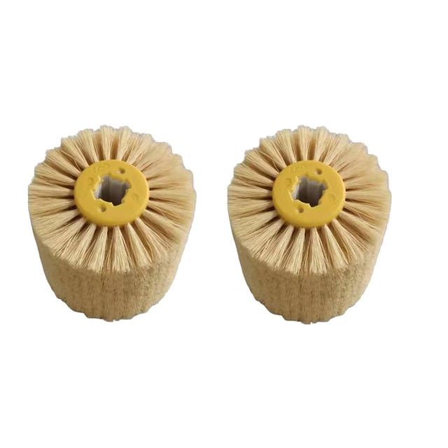 2PCS 80/240 Cepillos de tambor de alambre abrasivo de grano Cepillo de rueda de pulidora, para desbarbar, desbarbar y limpiar pisos de | Sisal Soledad Rueda de trefilado