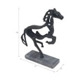 thumbnail image 4 of Galloping Horse Sculpture for Home Decor - Metal and Marble Accent Statue for Living Room, Office, Shelf or Coffee Table - Ornaments Figurine Accent for Bathroom and Kitchen Counter - 14", Black, 4 of 14