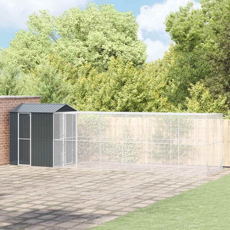 vidaXL Bird Cage Anthracite 824 x 208 x 247 cm Galvanized steel