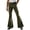 Army Green2, variant on Mens Bell Bottoms, Cheetah Print Bell Pants for men, 60s 70s Disco Outfits for Men Vintage Flared Jeans(Gold/S)