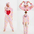 thumbnail image 4 of Pijamas de franela con capucha para hombre y mujer, ropa de dormir con dibujos de animales, Unicornio, Stitch, Kugurumi, Onesies de Navidad, 4 of 4