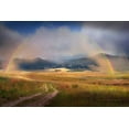 thumbnail image 2 of Vest, Christopher 14x11 Black Ornate Wood Framed with Double Matting Museum Art Print Titled - Rainbow Pano Idaho, 2 of 4
