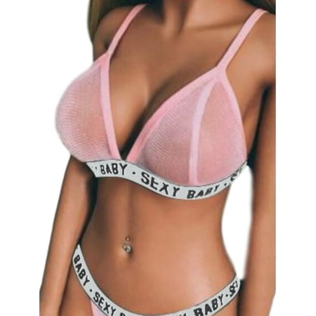 

Pudcoco Women Lingerie Lace Bra Underwear Babydoll Nightwear Corset Sleepwear Set