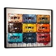 thumbnail image 2 of Designart "Pop Art Cassette Collection IV" Music Floater Framed Wall Decor, 2 of 7