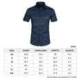 thumbnail image 2 of Men's Short Sleeve Dress Shirts Stretch Solid Slim Fit Casual Businss Button Down Shirt, 2 of 4