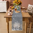thumbnail image 3 of Merry Christmas Table Runner 90 Inches, Grey Snowman Snowflake Xmas Tree Winter Bed Runner Dresser Scarves Tabletop for Indoor Outdoor Parties/Ceremony/Banquet, 13" x 90", 3 of 8