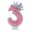 Number 3, variant on Pink Number Candle with Diamond Crown, Cartoon Style Birthday Cake Topper, Creative Party Celebration Supplies, Elegant Anniversary Decorating, Number 8
