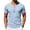 Light Blue, variant on Men's Short Sleeve Henley T-Shirts Ribbed V Neck Slim Fit Stretchy Casual Summer Fashion Textured Button Down Pullover Tops