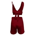 thumbnail image 6 of Dyegold 2 Piece Outfits For Women Summer Crop Tops Wide Leg Shorts Suit Two Piece Lounge Matching Sets Trendy Vacation Sets, 6 of 7