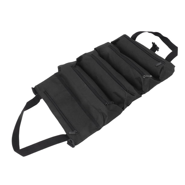 Bolsa de herramientas enrollable bolsa de herramientas de electricista multifuncional portátil de tela Oxford resistente a los arañazos 5 bolsillos con cremallera para fontanero ANGGREK Otros