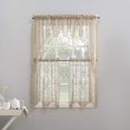 thumbnail image 3 of No. 918 Quinn Floral Lace Sheer Rod Pocket Kitchen Curtains, 58"x38", Oat, 3 of 5