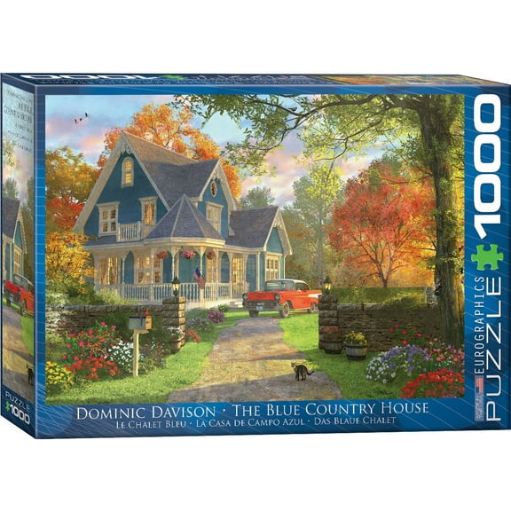 The Blue Country House by Dominic Davison 1000-Piece Puzzle
