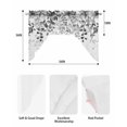 thumbnail image 5 of Grey Swag Valances for Windows, Small Curtains Drapes, Eucalyptus Leaves Kitchen Window Curtains Over Sink Rod Pocket Window Treatment Valance for Bedroom/Bathroom 56"x36", 5 of 5