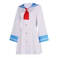 thumbnail image 5 of Peluca de disfraz de cosplay de Atri, Anime ATRI My Dear Moments, vestido blanco, uniforme, cabello largo rubio, horquilla con lazo negro, fiesta de Halloween para mujer, 5 of 5