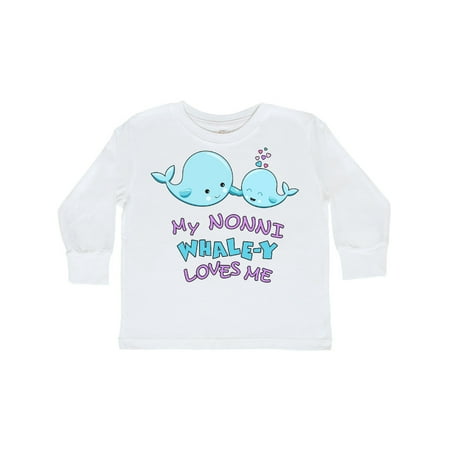 

Inktastic My Nonni Whale-y Loves Me Gift Toddler Boy or Toddler Girl Long Sleeve T-Shirt