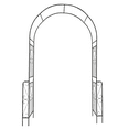 thumbnail image 5 of Metal Garden Arch W55'' x H94.5'' Garden Arbor Trellis Climbing Plants Support Rose Arch Outdoor Arch White, 5 of 5