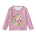 thumbnail image 4 of Girls T Shirts Kids Unisex Number Print Long Sleeve Pullover Sweater Casual Girls Clothes Pink 5-6 Years, 4 of 4