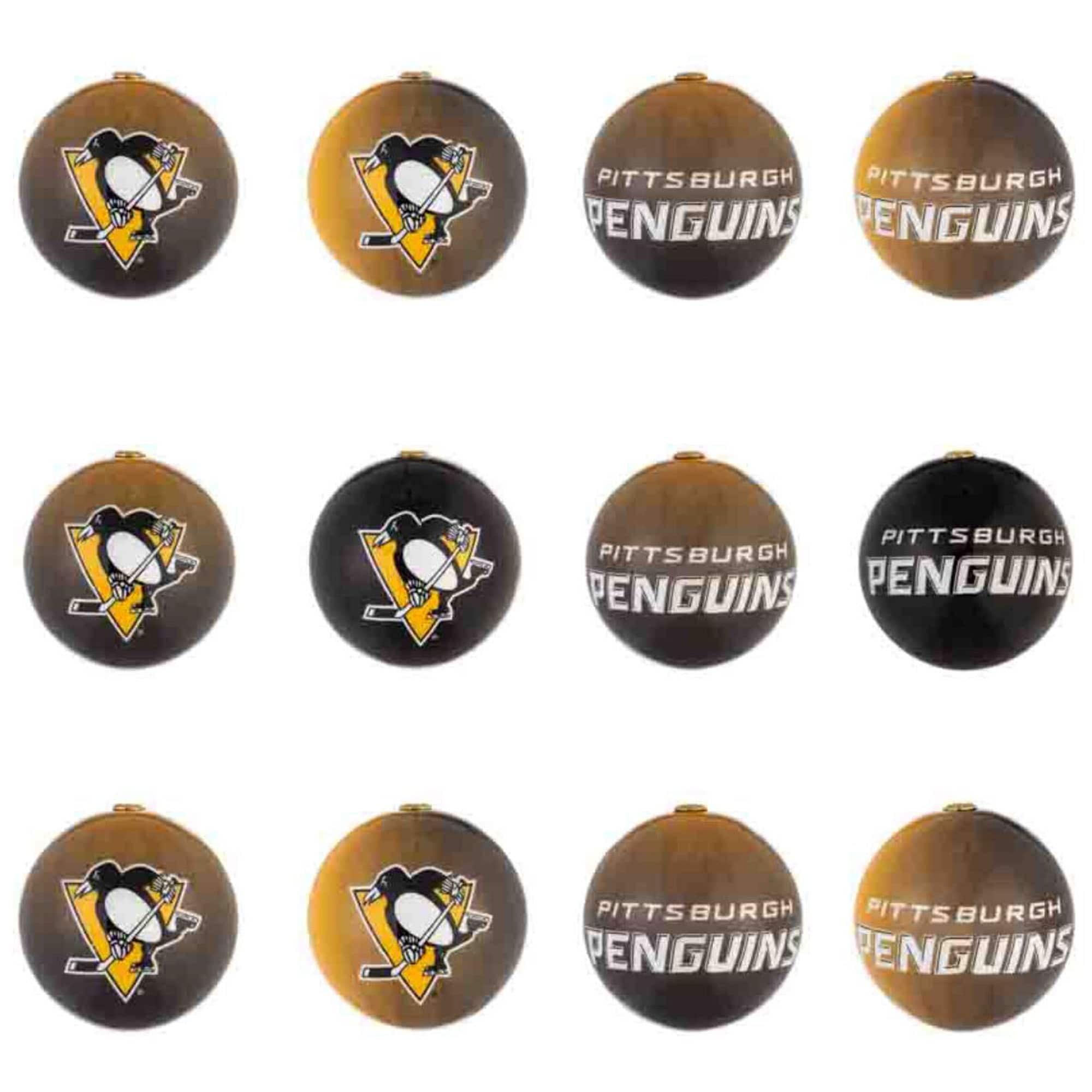 Pittsburgh Penguins Holiday Ball Ornaments 12Pack