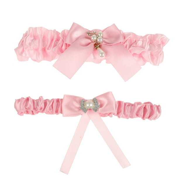 KAKOWELY Juego de 2 ligas decorativas para boda, para pierna de novia, para muslos y muslos.