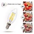 thumbnail image 2 of Lampara Foco Vintage Led Ahorrador C35 6w 10pcs Luz Cálida Blanco Cálido, 2 of 5