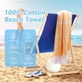 thumbnail image 6 of SEMAXE Turkish Graphic Prints Cotton Beach Towel, Yellow Travel Towel, 36" x 71", 6 of 9