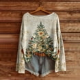 thumbnail image 3 of Women's Fashion Long Sleeve Christmas Snowman Snowflake Print Jacket Cardigan for Fall and Winter, Cozy and Festive, Ideal as Christmas Sweaters for Women and Christmas Gifts,Beige,Size L, 3 of 6