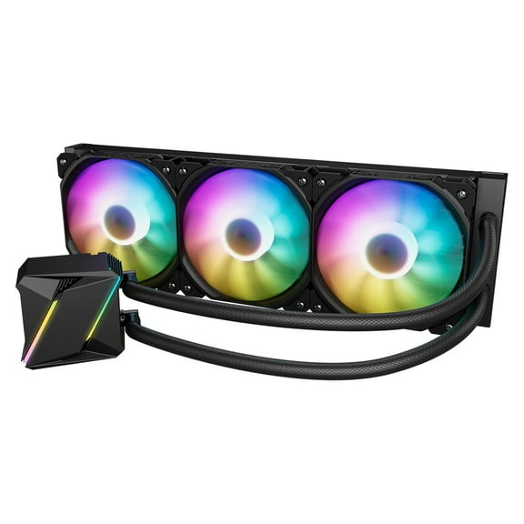 DARKROCK D360 CPU Liquid Cooler with 360mm Radiator, Addressable RGB Lights, Pure Copper Pump, and AMD, AM5/ AM4, Intel LGA 1700/1200 Brackets Ready - Black
