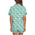 thumbnail image 6 of KLHDSF Womens 2 Piece Pajama Set Short Sleeve Top and Shorts Casual Summer Floral Loungewear Green L, 6 of 7