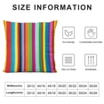 thumbnail image 6 of Acheng Etro Multicolor Stripes Throw Pillow Covers,Colorful Stripes Bright Stylish Cushion Cover Digital Blended Hidden Zipperl Decorative Pillowcases for Hair Skin Square  2 pcs White, 6 of 6