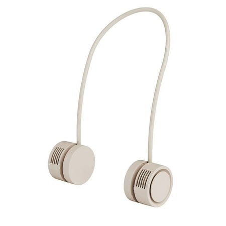 

Neck Fan Portable Bladeless Fan USB Rechargeable Leafless Hanging Fans Cooler Cooling Wearable Apricot