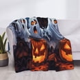 thumbnail image 4 of Throw Blanket for Couch Sofa and Bed, Scared Halloween Ghosts Soft Plush Throw Blanket, Fuzzy Cuteness Comfy Warm Washable Flannel Blanket Throws for All Season, 4 of 8