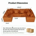 thumbnail image 2 of SOULART 135.5" Modular Customizable/L/U-Shape Sofa,Orange Boneless Sectional Couch - 6-Seater Corduroy Couchfor Living Room Furniture, 2 of 16