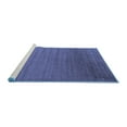 thumbnail image 2 of Ahgly Company Machine Washable Indoor Round Abstract Blue Contemporary Area Rugs, 4' Round, 2 of 4