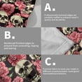 thumbnail image 5 of Sugar Skull Towels Set of 2, Pink Rose Floral Skeleton Larger Hand Towel, Halloween Western Day of The Dead Face Tea Bar Towels Fast Drying for Bathroom Kitchen Gym Spa, 5 of 7