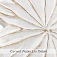 thumbnail image 5 of Magnetic Water Lily Curtain Tieback – Resin Floral Design, Strong Magnetic Closure, No Installation Required – White/Gold, 5 of 7