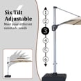 thumbnail image 4 of 11 ft 2-Tier Aluminum Offset Cantilever Umbrellas,360-Degree Patio Umbrella with Umbrella Cover, 4 of 8