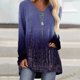 thumbnail image 2 of Camiseta de manga larga con cuello en V para mujer de moda Blusa con estampado de otoño Tops Fridja  hj4718, 2 of 5