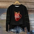 thumbnail image 4 of EchfiProm Oversized Merry Christmas Sweatshirts for Women Plus Size Sweatshirt Pullover Festive Funny Ladies Clothes, 4 of 5