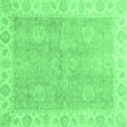 thumbnail image 1 of Ahgly Company Indoor Square Oriental Emerald Green Traditional Area Rugs, 5' Square, 1 of 4