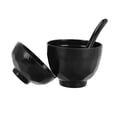 thumbnail image 2 of KAKOWELY japanese tableware Miso Soup Bowl with Lid and Spoon Traditional Japanese Noodle Rice Bowl Asian Style Appetizer Dessert Bowl for Home Restaurant, 2 of 5