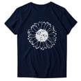 thumbnail image 3 of outfmvch t shirts for women casual printing short sleeves loose t-shirt womens tops shirts for women navy, 3 of 5