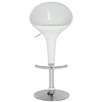 SAFAVIEH Zorab Round Swivel Mid Back Bar Stool, White