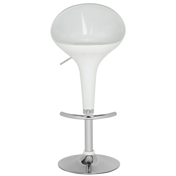 SAFAVIEH Zorab Round Swivel Mid Back Bar Stool, White