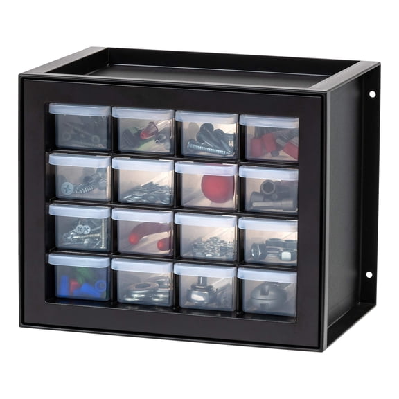 Plastic Storage Cabinet, Teacher Toolbox, Garage, Black