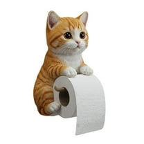 CARRFA Funny 3D Cat Toilet Roll Holder, Creative Cat Sculpture Paper Holder, Decorative Towel & Tissue Wall Mount for Bathroom Kitchen Decor Gifts for Cat Lovers