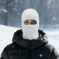 thumbnail image 4 of Unique Bargains 1 Pc Warm Face Mask Knitting Balaclava for Cycling White, 4 of 6