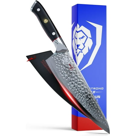

Chef Knife - 8 Inch Blade - Shogun Series - Damascus - Japanese AUS-10V Super Steel - G10 Black Handle - Razor - Professional Full Chef s Knife - Sheath