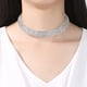thumbnail image 5 of Gargantilla Collares Gargantilla de diamantes de plata Pulsera Pendientes de cristal Conjunto de collar para mujer Conjunto de joyería de boda de fiesta de diamantes de imitación sexy, 5 of 5
