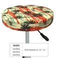 thumbnail image 4 of Lsque Colorful Hawaii Palms Round Bar chair cushion covers Velvet Fabric Premium Comfort Protects from Scratches and Stains for 14-17 Inch Chair- 13 inch, 4 of 7