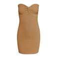 thumbnail image 4 of Lovskoo 2024 Women Summer Dresses 2023 Sun Dresses Summer Casual Slim High Stretch Wool Knit Tube Top Dress Yellow, 4 of 5